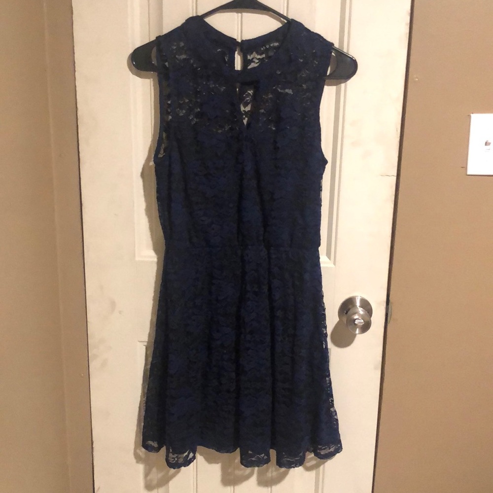 Navy blue lace dress